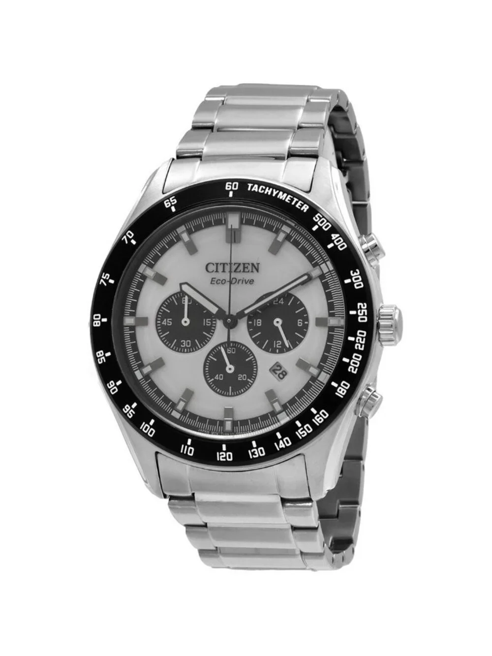 NWT Citizen Eco-Drive Chronograph White Dial Men's Watch